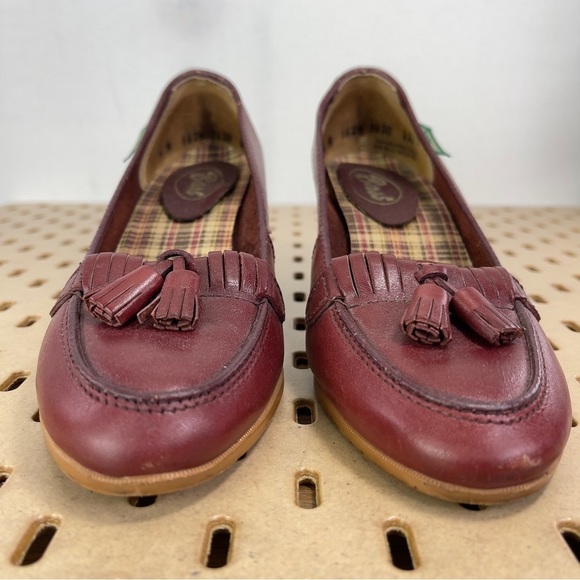 GH Bass Vintage Leather Women’s Casual Red Tassle 2 inch Low Heel Size 6 - Picture 3 of 10